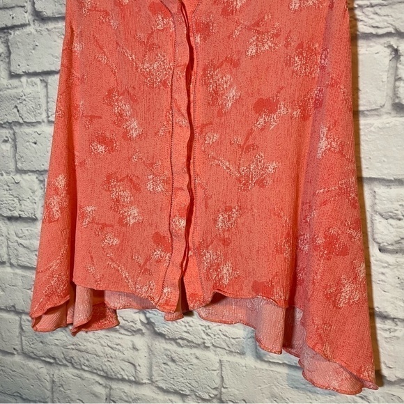 H By Halston Sleeveless V Neck Swing Button Front Viscose Top Size Medium - Picture 5 of 10